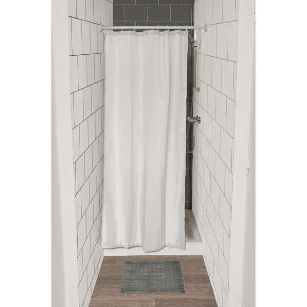 Evideco Solid Colors Stall Shower Curtain Half Size Polyester + 8 Hooks & Reviews | Wayfair